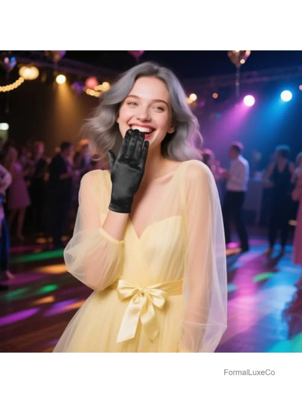 Satin Opera Gloves Women Formal Dancing Gloves Wedding Bridal Tea Party